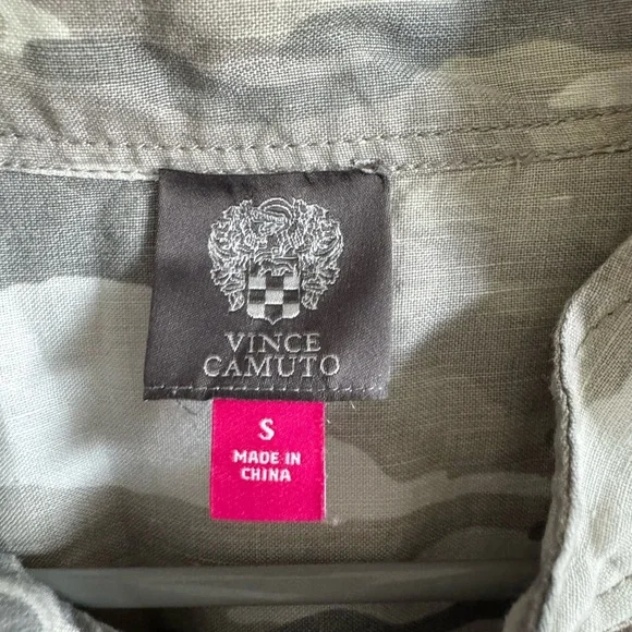 Vince Camuto Gray Tan Military Field Jacket - Picture 3 of 3